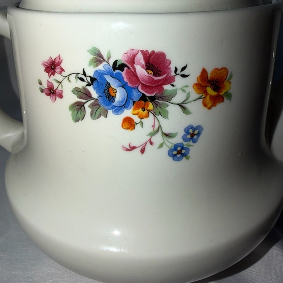 Vintage Drip-O-lator Ceramic Coffee/Teapot - Enterprise Aluminum Co. - Floral